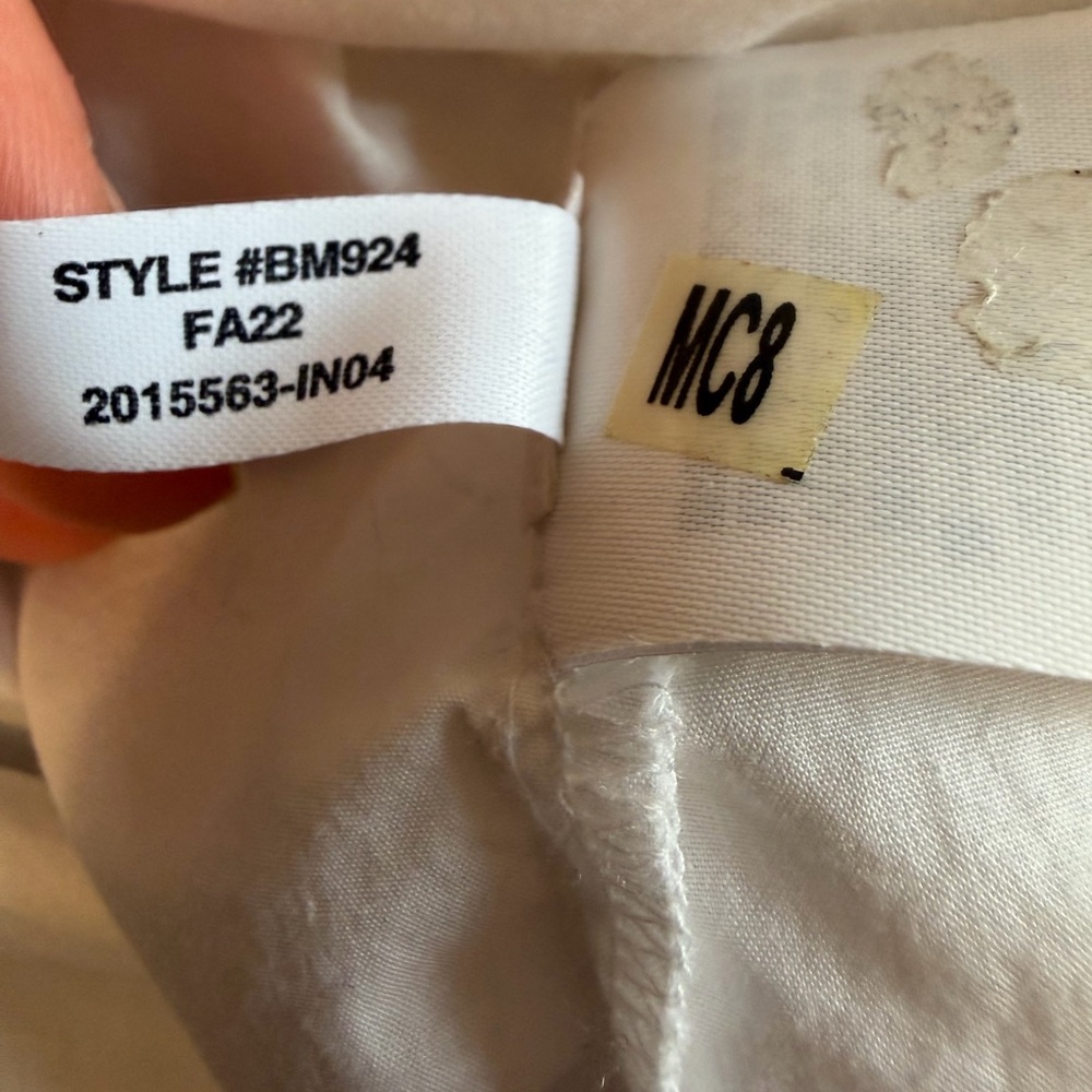SOLD J. Crew White Ruffle Collar Button Up Shirt Size 6 - Picture 6 of 8